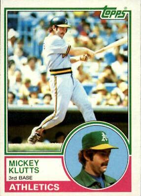 1983 Topps Mickey Klutts #571 card