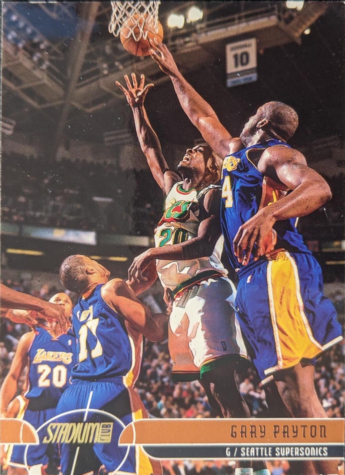 Gary Payton #5 Basketball Cards 2001 Stadium Club