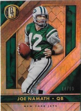 Joe Namath #8 Football Cards 2020 Panini Gold Standard