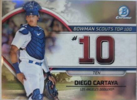 Diego Cartaya #BTP-10 Baseball Cards 2023 Bowman Scouts Top 100