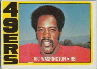Vic Washington #22 Football Cards 1972 Topps