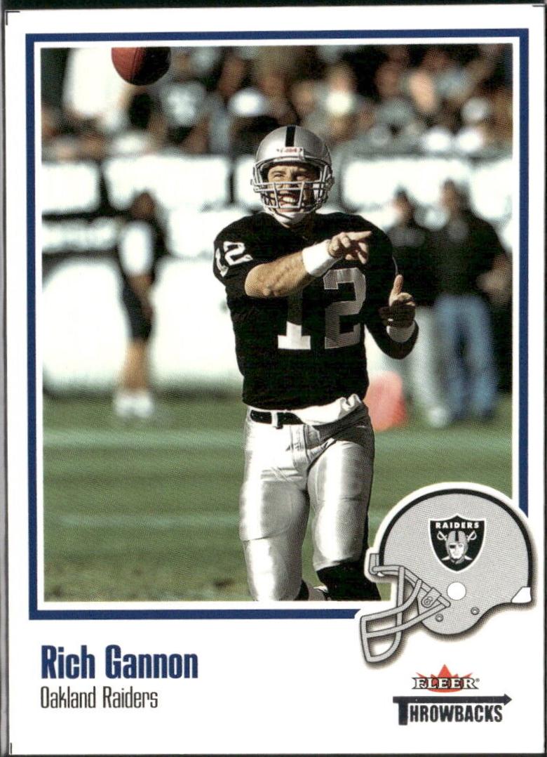 Rich Gannon #66 Football Cards 2002 Fleer Throwbacks