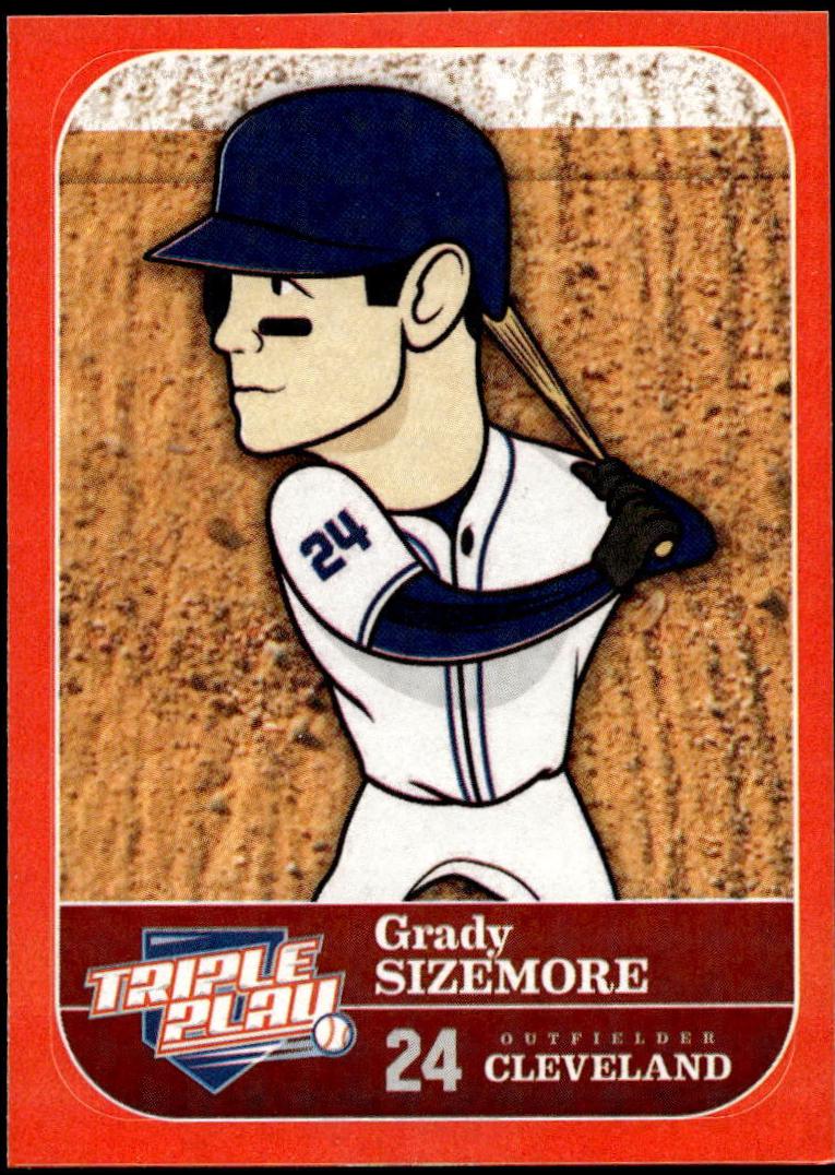 Grady Sizemore #22 Baseball Cards 2012 Panini Triple Play Stickers