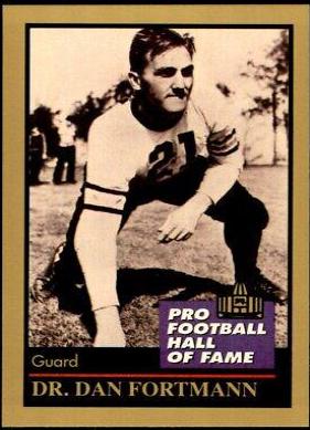 Dr. Dan Fortmann #43 Football Cards 1991 Enor Pro HOF