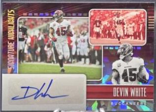 Devin White #SH74 Football Cards 2024 Panini Mosaic Signature Highlights