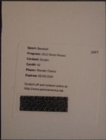 Wander Franco #SC-WF 2022 Panini Mosaic Scripts Autographs Baseball
