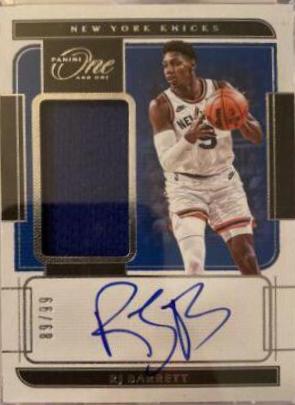RJ Barrett #JA-RJB Basketball Cards 2021 Panini One and One Jersey Autographs