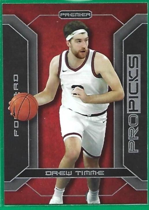 Drew Timme #17 Basketball Cards 2021 Pro Picks Premier