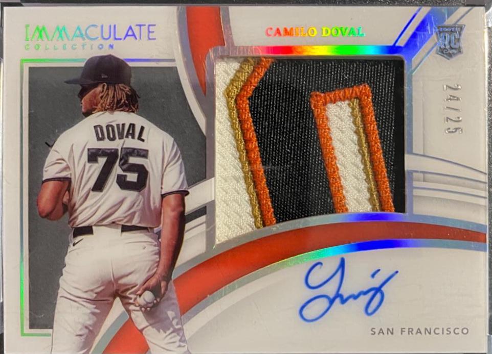 Camilo Doval #PPA-CD Baseball Cards 2022 Panini Immaculate Collection Premium Patch Autographs