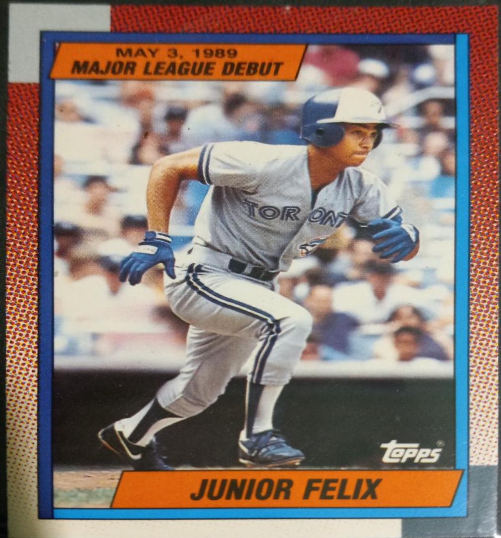 Junior Felix #35 Baseball Cards 1990 Topps Major League Debut