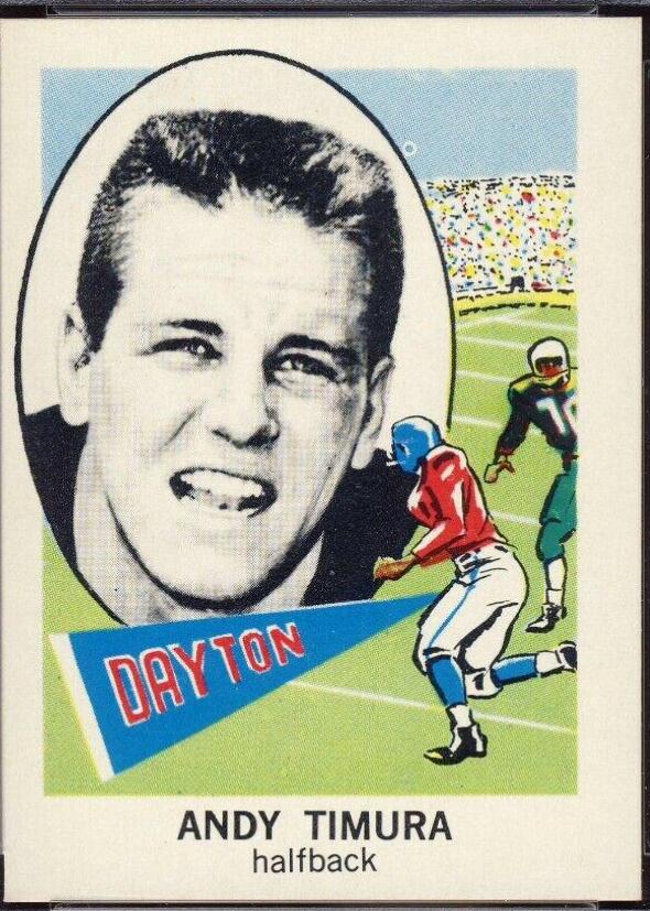 Andy Timura #127 Football Cards 1961 NU Card