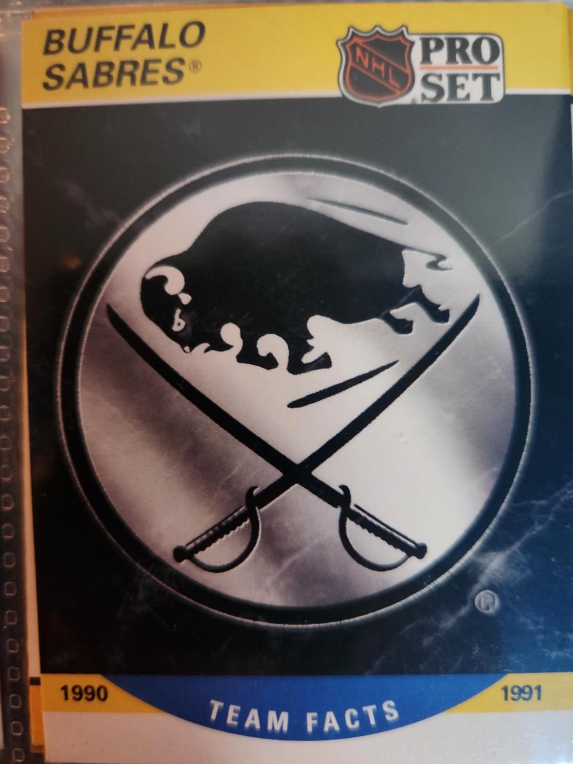 Buffalo Sabres Team Facts #567 Hockey Cards 1990 Pro Set