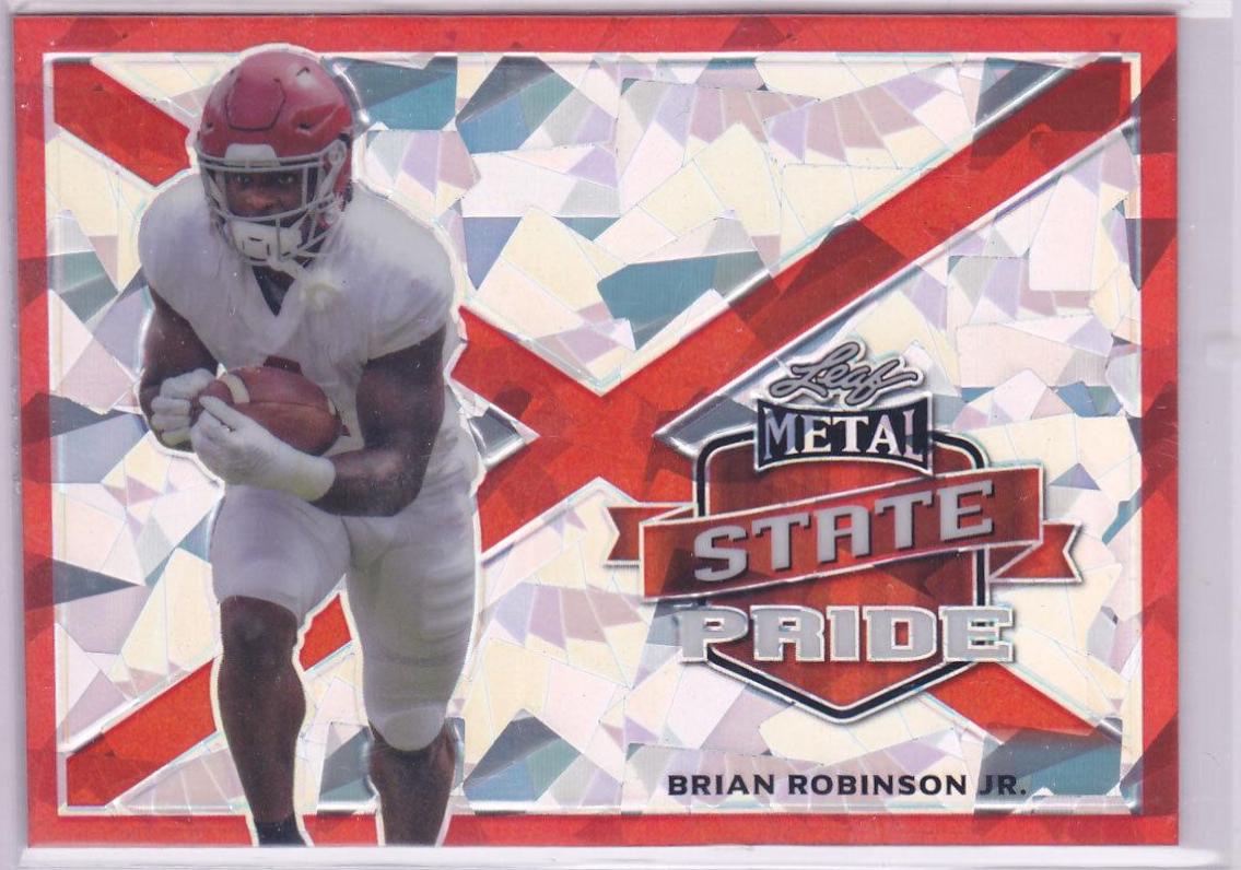 Brian Robinson Jr. #SP-BRJ Football Cards 2022 Leaf Metal Draft State Pride