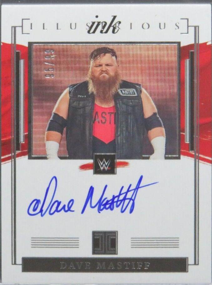 Dave Mastiff #IL-DMS Wrestling Cards 2022 Panini Impeccable WWE Illustrious Ink Autographs