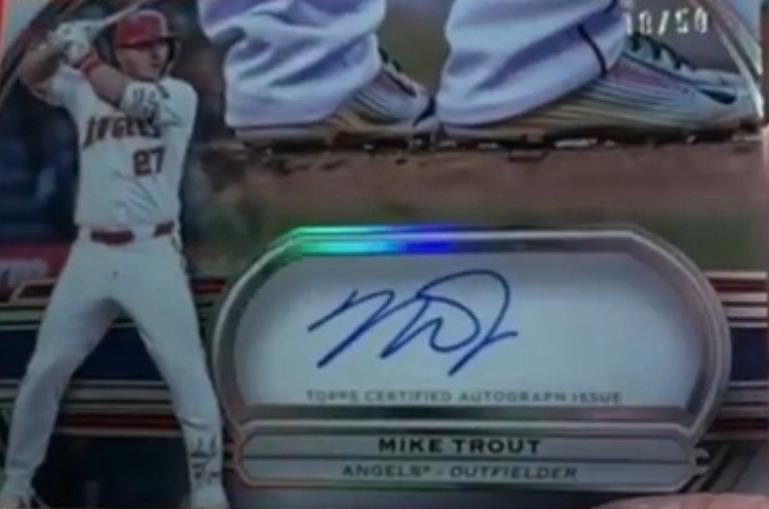 Mike Trout #TTC-MT Baseball Cards 2025 Topps Tribute to Cleats Autograph