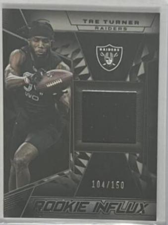 Tre Turner #RI-15 Football Cards 2023 Panini Black Rookie Influx Memorabilia