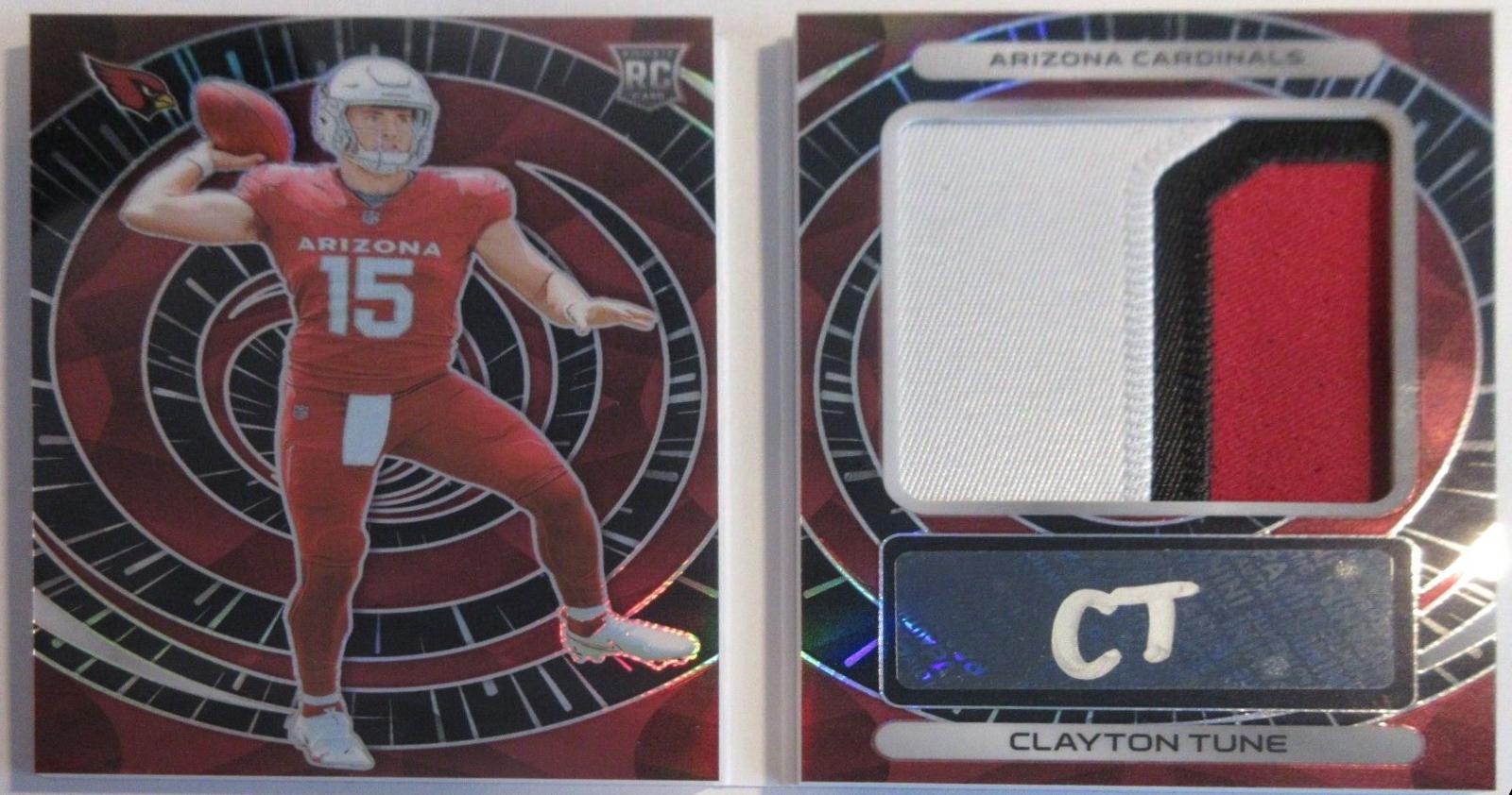 Clayton Tune #36 Football Cards 2023 Panini Spectra Rookie Autograph