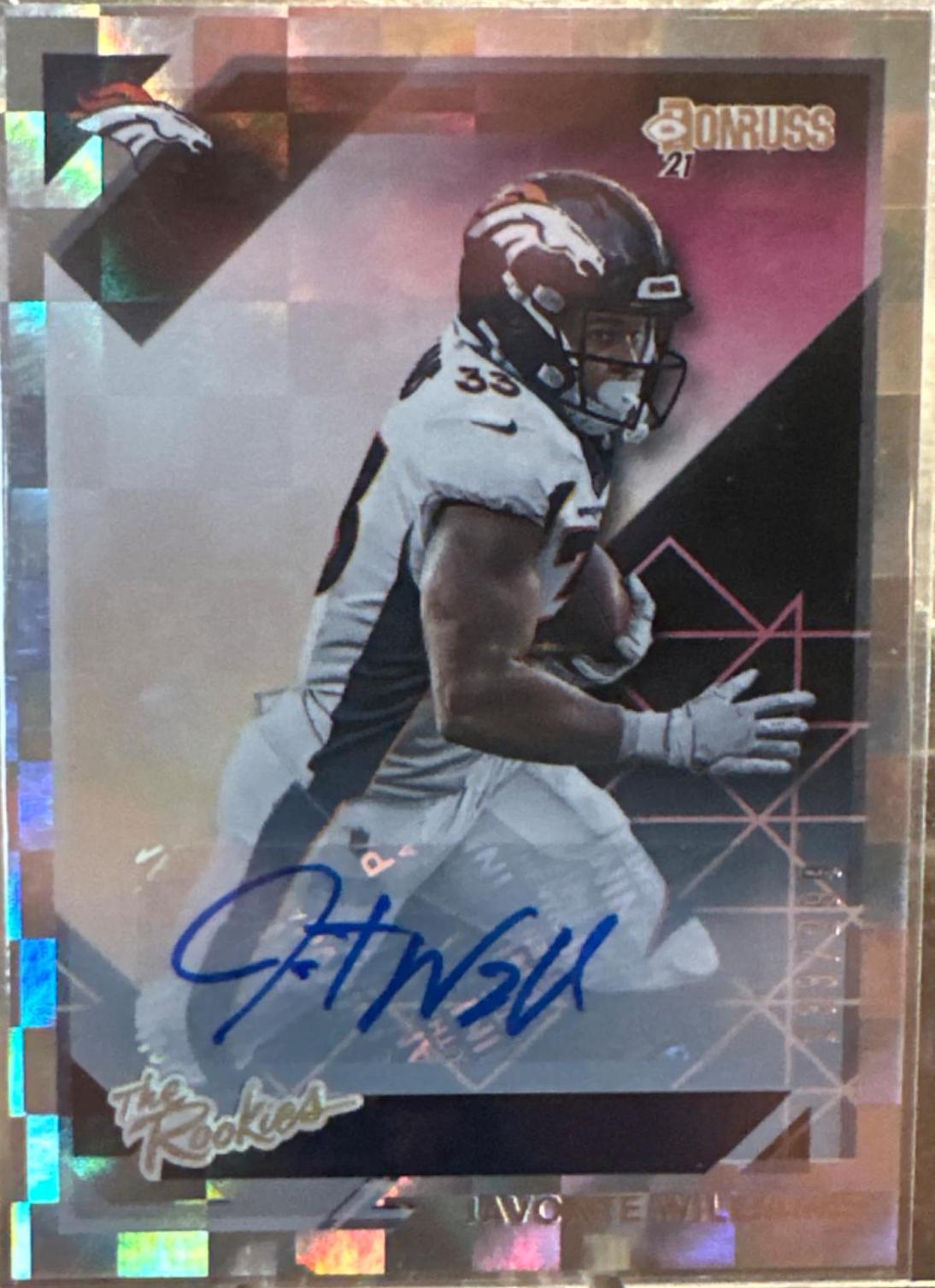 Javonte Williams #TR-JWI Football Cards 2021 Panini Donruss The Rookies Autographs