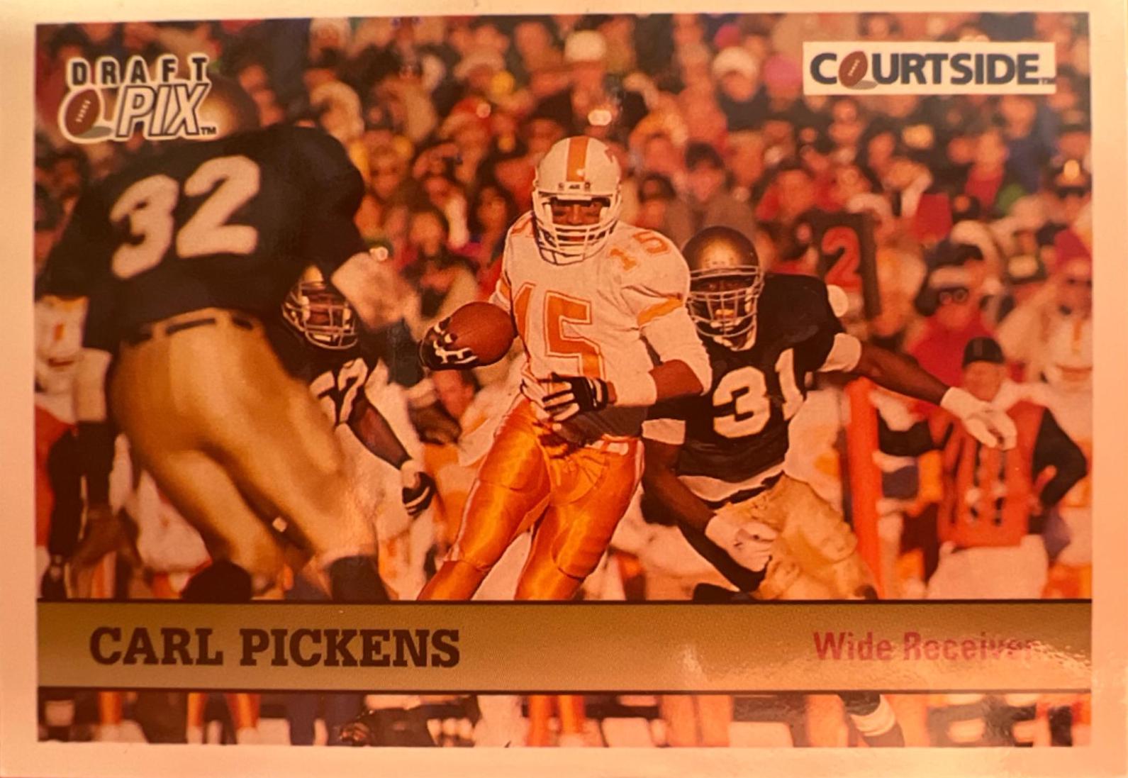 Carl Pickens #40 Football Cards 1992 Courtside