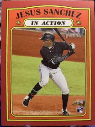 Jesus Sanchez #312 Baseball Cards 2021 Topps Heritage