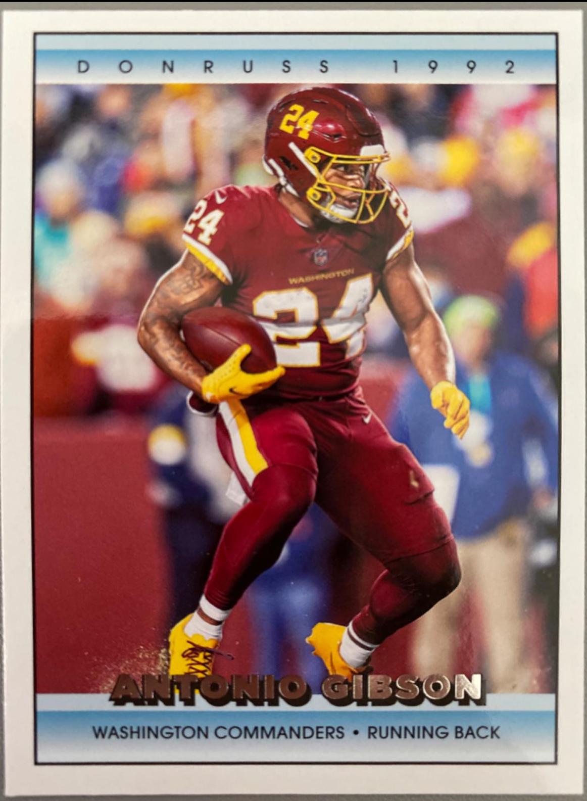 Antonio Gibson #18 Football Cards 2022 Panini Donruss Retro 1992
