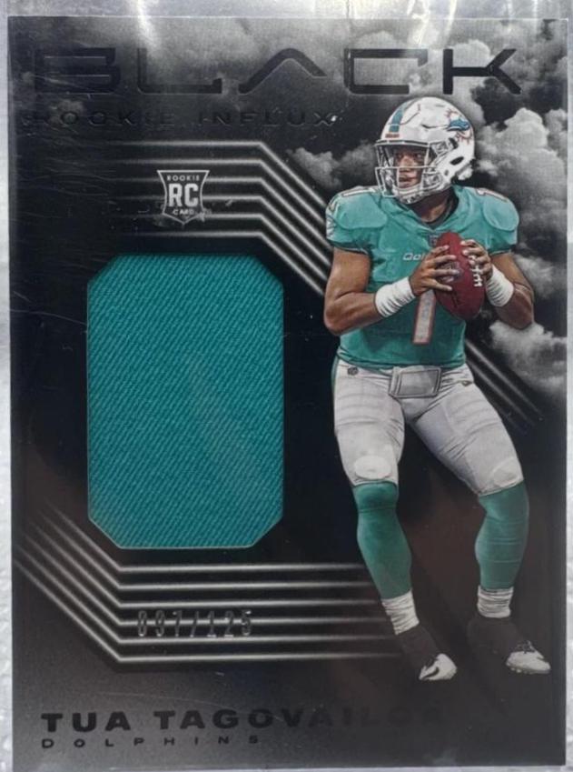 Tua Tagovailoa #RI2 Football Cards 2020 Panini Black Rookie Influx Memorabilia