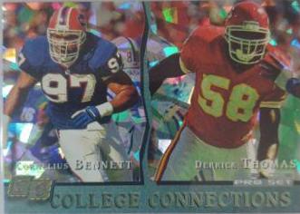 DERRICK THOMAS / CORNELIUS BENNETT #CC6 Football Cards 1993 Pro Set College Connections