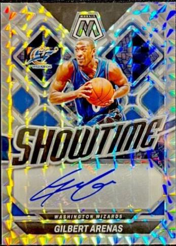 Gilbert Arenas #SS-ARE Basketball Cards 2023 Panini Mosaic Showtime Signatures