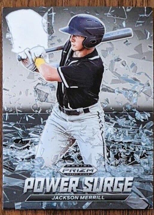 Jackson Merrill #PS-JM Baseball Cards 2021 Panini Prizm Draft Picks Power Surge