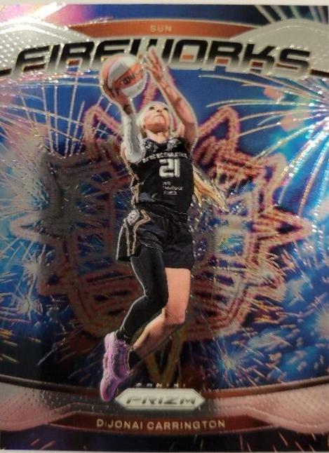 DiJonai Carrington #5 Basketball Cards 2024 Panini Prizm WNBA Fireworks