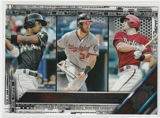 2015 National League Batting Average Leaders: Paul Goldschmidt / Dee Gordon / Bryce Harper