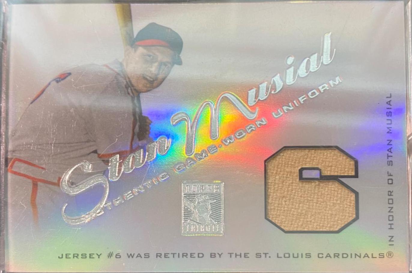 Stan Musial #RJSM Baseball Cards 2001 Topps Tribute Game Patch Number
