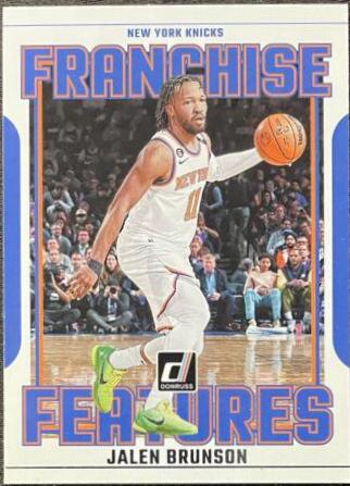 Jalen Brunson #7 Basketball Cards 2023 Panini Donruss Franchise Features