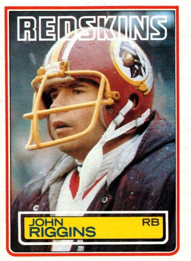John Riggins #198 Football Cards 1983 Topps