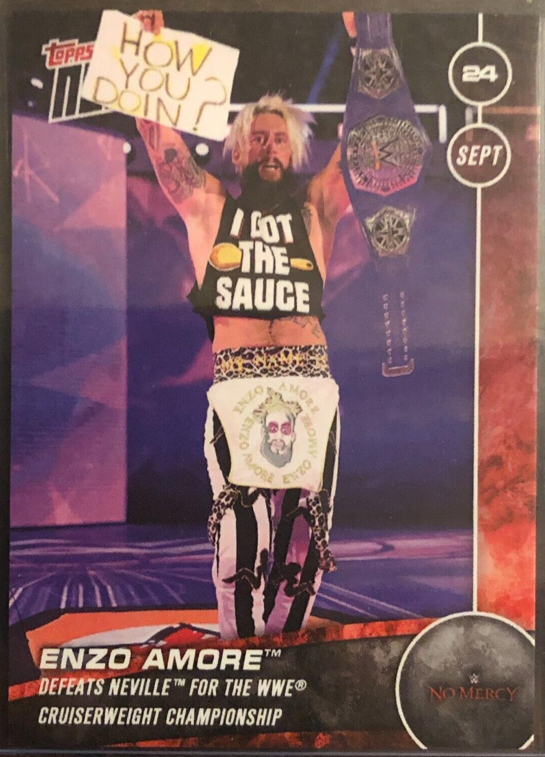 Enzo Amore #133 Wrestling Cards 2017 Topps Now WWE
