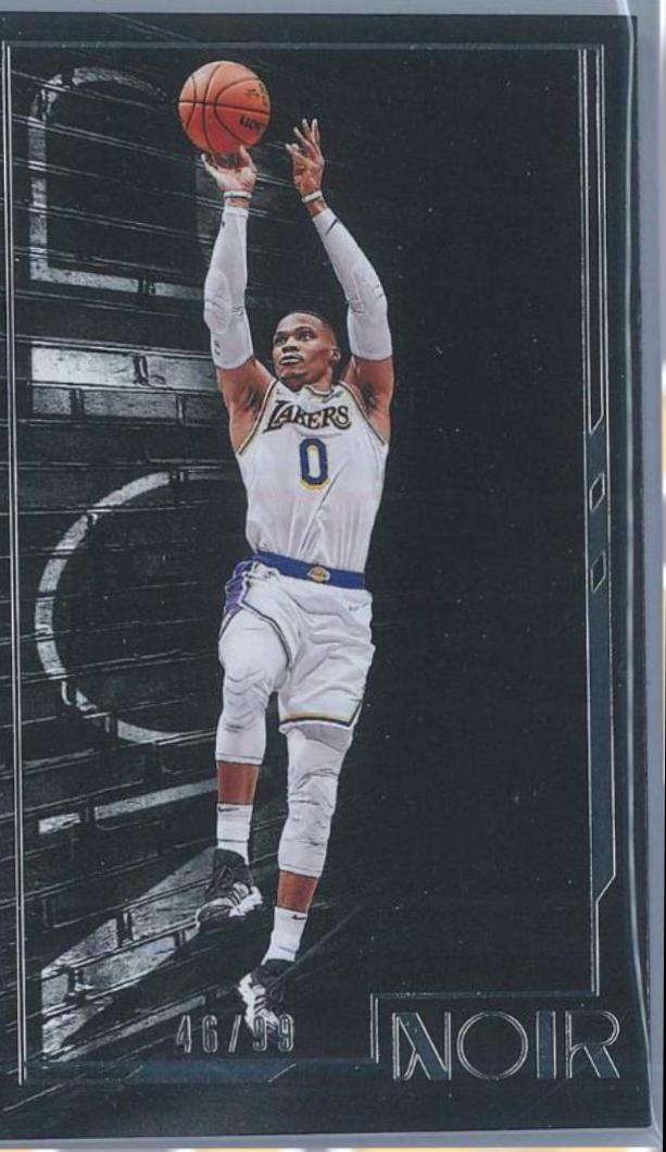 Russell Westbrook #5 Basketball Cards 2021 Panini Noir
