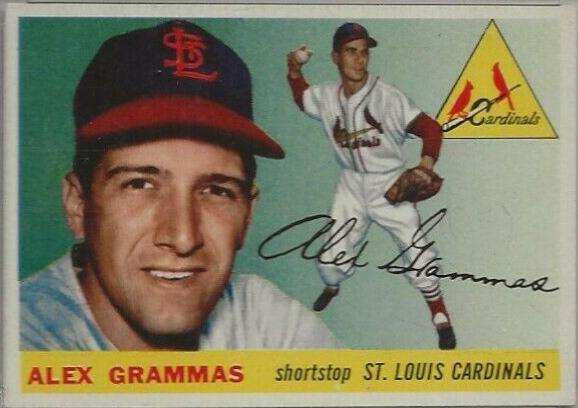 Alex Grammas #21 Baseball Cards 1955 Topps