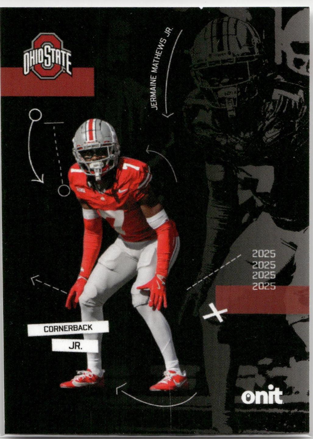 Jermaine Matthews Jr. #SIL-12 2025 Onit Athlete Ohio State Buckeyes Silhouette Football