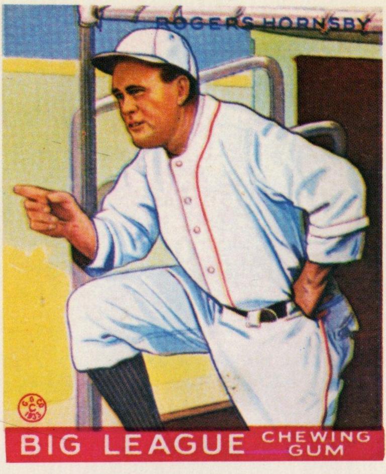 Rogers Hornsby #188 1977 Dover Classic Reprints Baseball