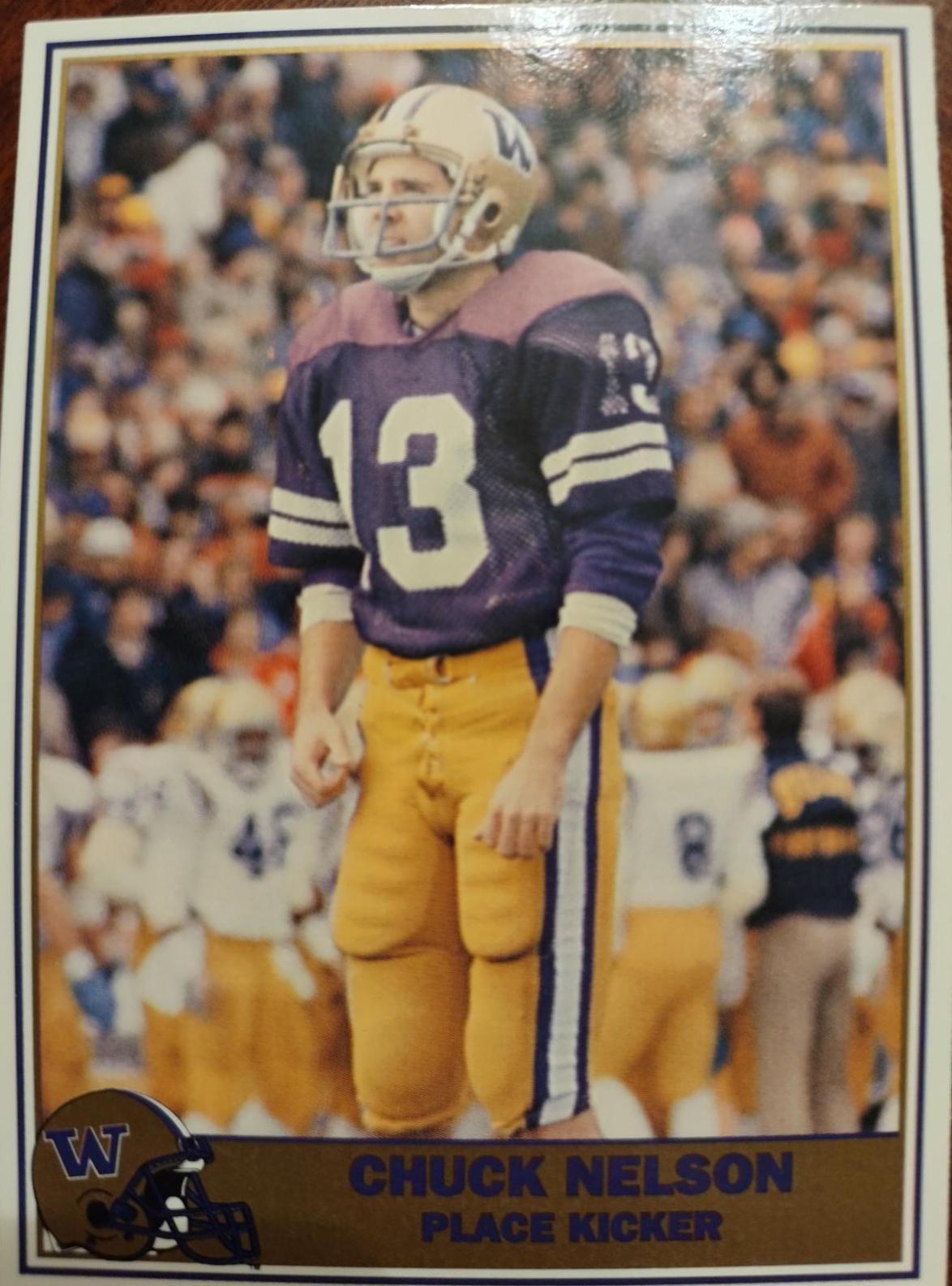 Chuck Nelson #90 Football Cards 1992 Pacific Washington Greats