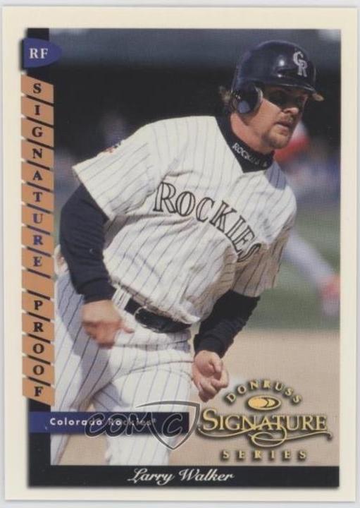 Larry Walker #33 1998 Donruss Signature Baseball
