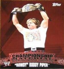 Roddy Piper [Intercontinental Puzzle Back] #C49 Wrestling Cards 2010 Topps WWE Championship Material Prices