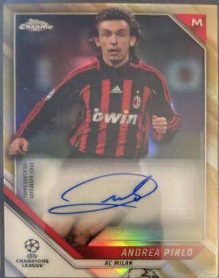 Andrea Pirlo #CA-AP Soccer Cards 2021 Topps Chrome UEFA Champions League Autographs