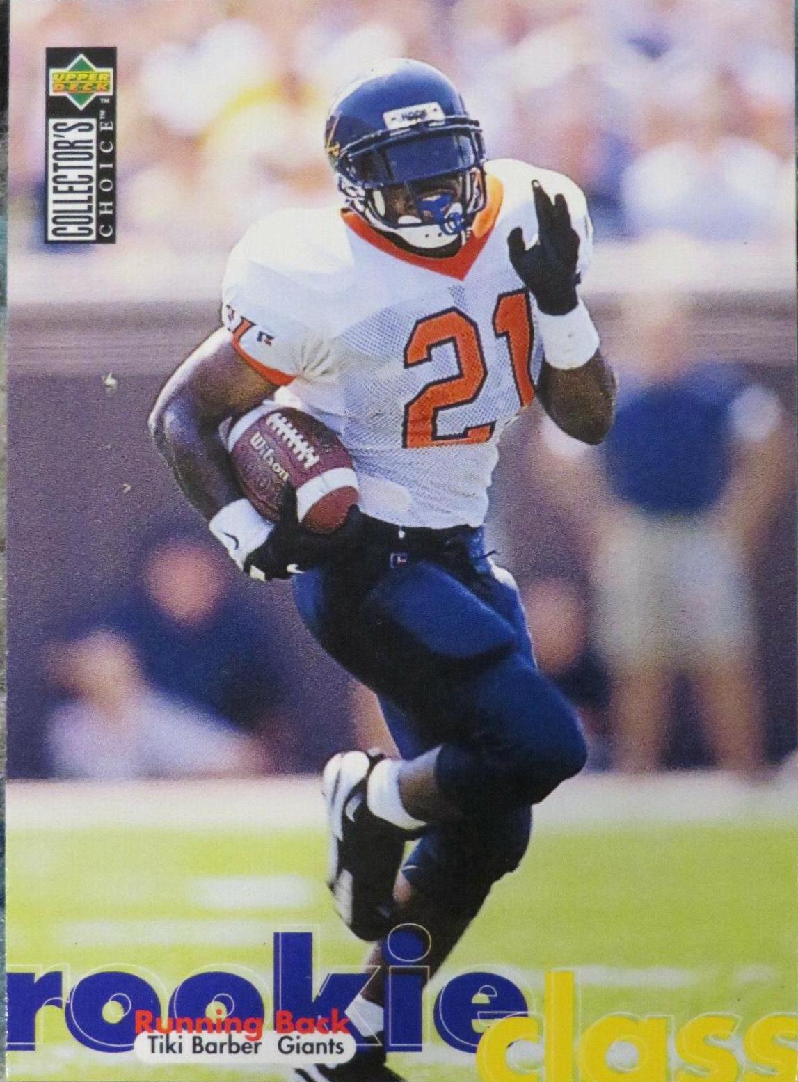 Tiki Barber #31 Football Cards 1997 Collector's Choice