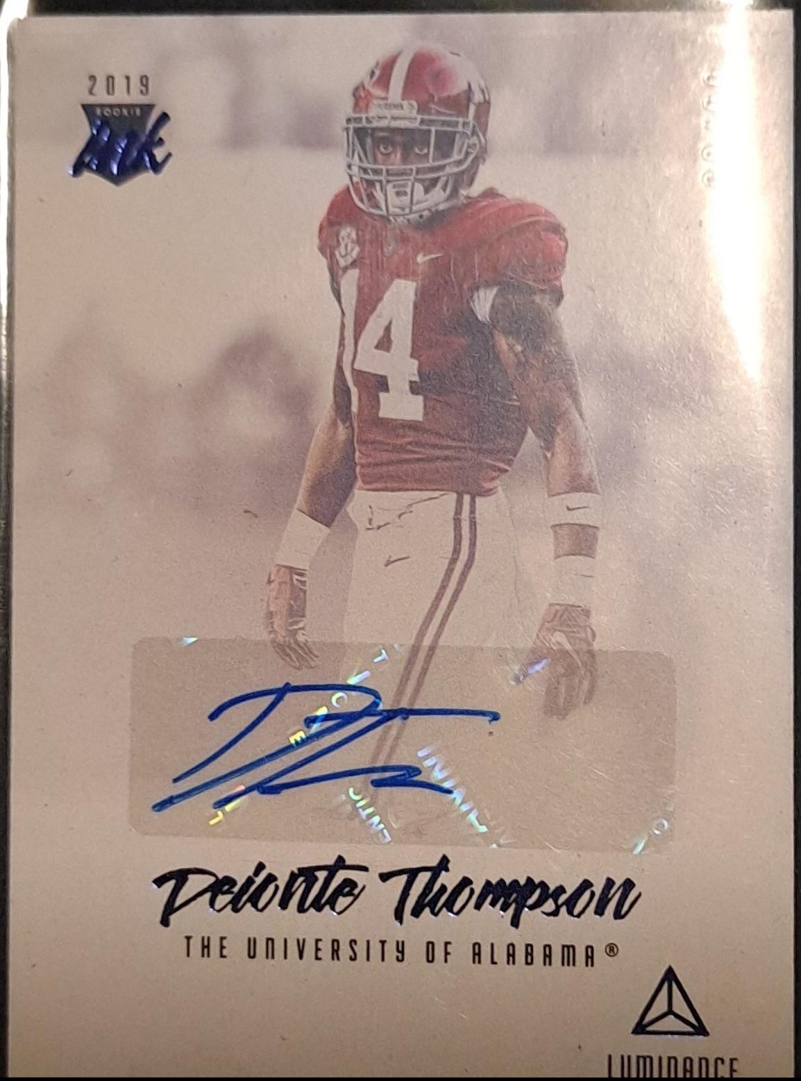 Deionte Thompson #RI-DT 2019 Panini Luminance Football Rookie Ink