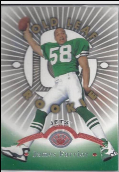 JAMES FARRIOR #168 Football Cards 1997 Leaf Gold Rookies