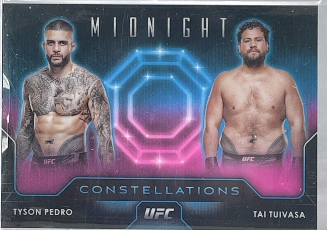 Tai Tuivasa / Tyson Pedro #CO-16 Ufc Cards 2024 Topps Midnight UFC Constellations