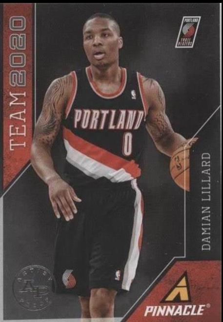 Damian Lillard #25 Basketball Cards 2013 Panini Pinnacle Team 2020