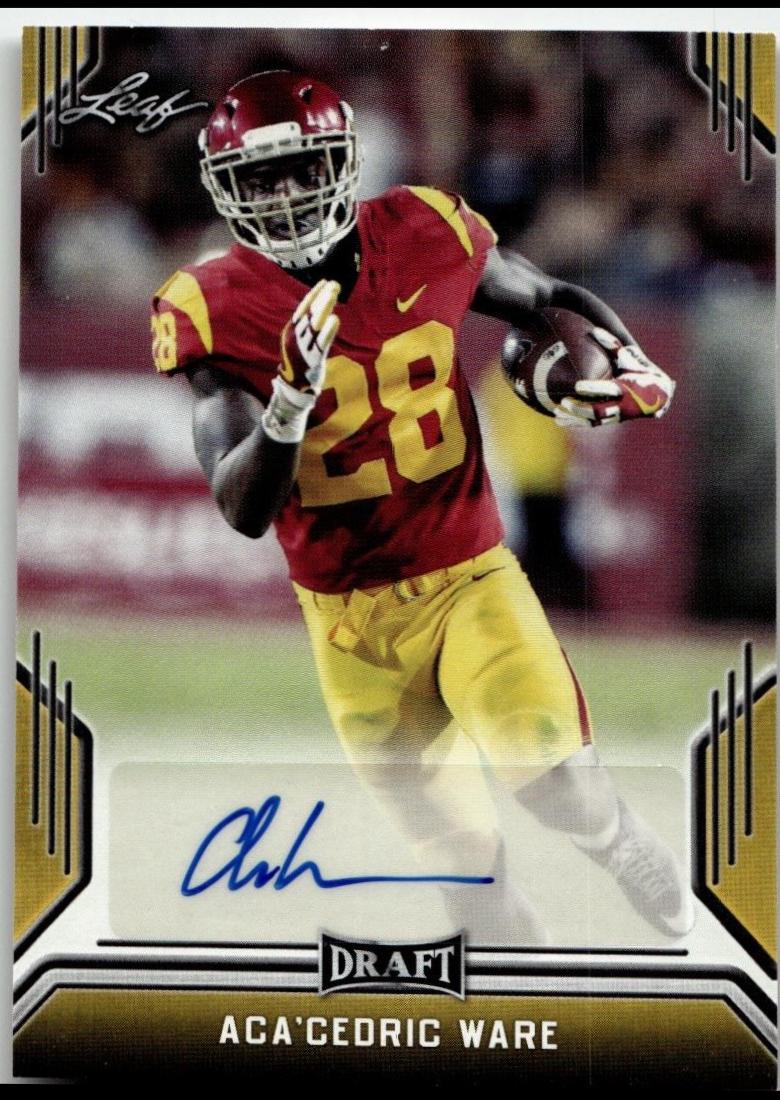 Aca'Cedric Ware #BA-ACW 2019 Leaf Draft Autograph Football