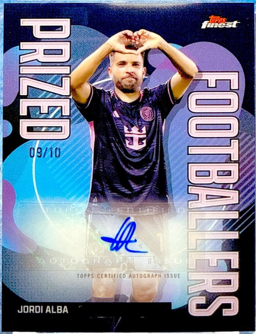 Jordi Alba #PFA-JA Soccer Cards 2024 Topps Finest MLS Prized Footballers Autograph